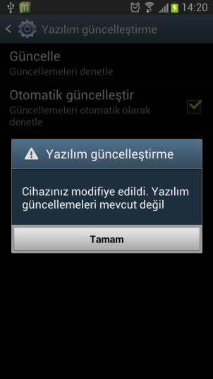 Samsung Galaxy S3 Orijinal Türkiye 4.1.2 Güncelleme